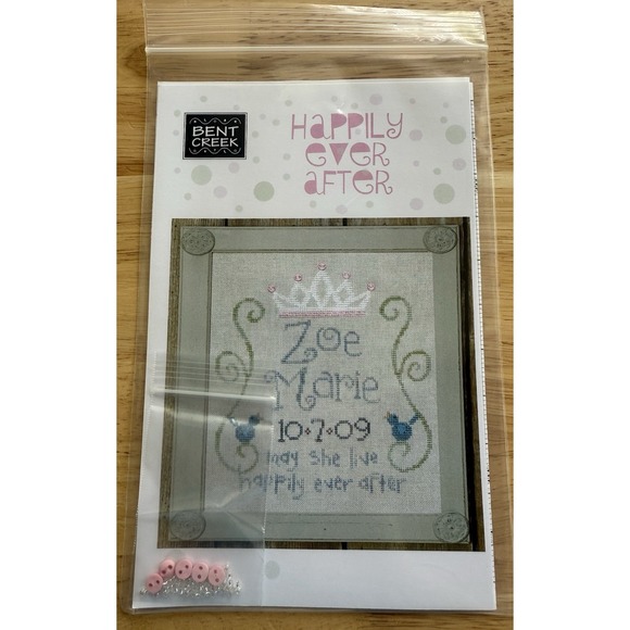 Other - Bent Creek HAPPILY EVER AFTER Cross Stitch Chart w Button Embellishment Pack